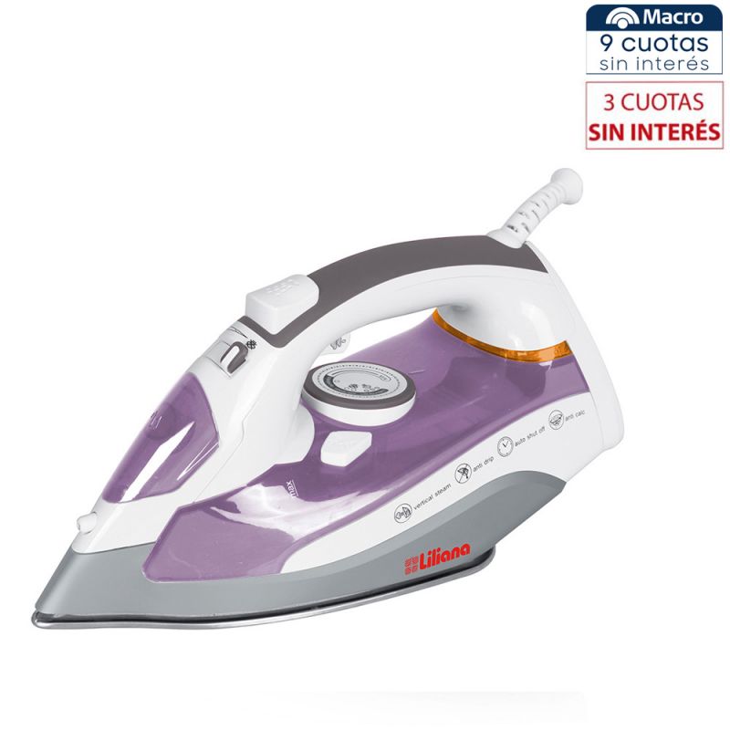 Plancha a Vapor Liliana Perfectstyle RPV502 Blanco con Violeta