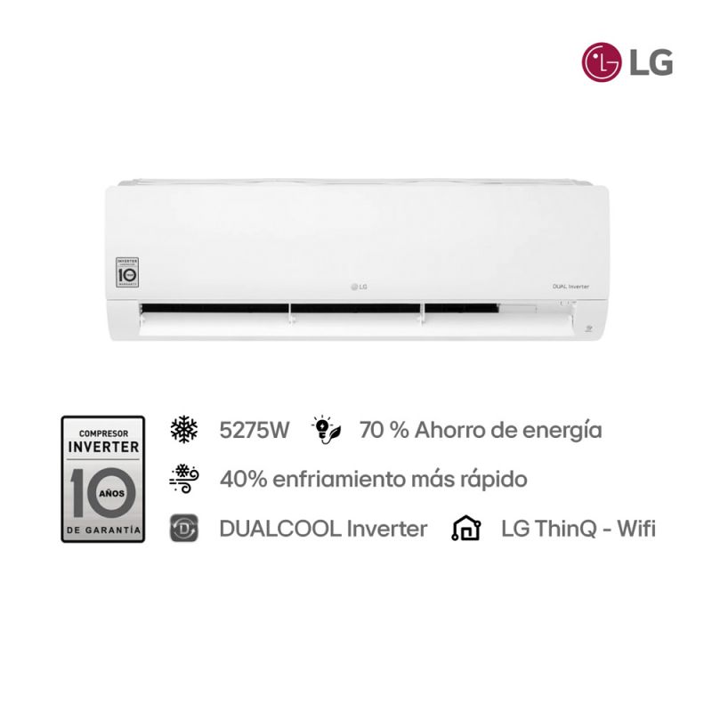 Aire Acondicionado LG Dual Cool 4500F 5275W S4-W18KL31A Frío/Calor WiFi Inverter