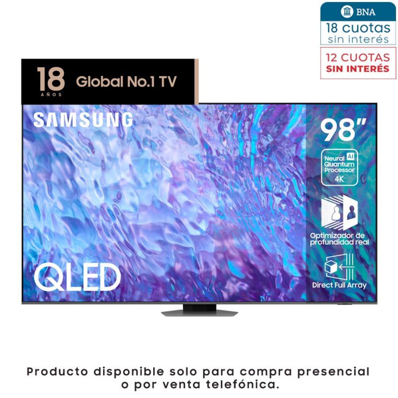 Smart TV 98" Samsung QLED 4K QN98Q80CAGCZBB 