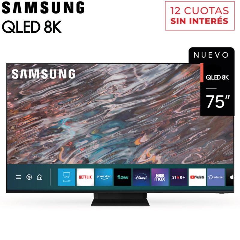 Samsung Smart TV 75" QLED 8K QN75QN800AGCZBS + Soporte