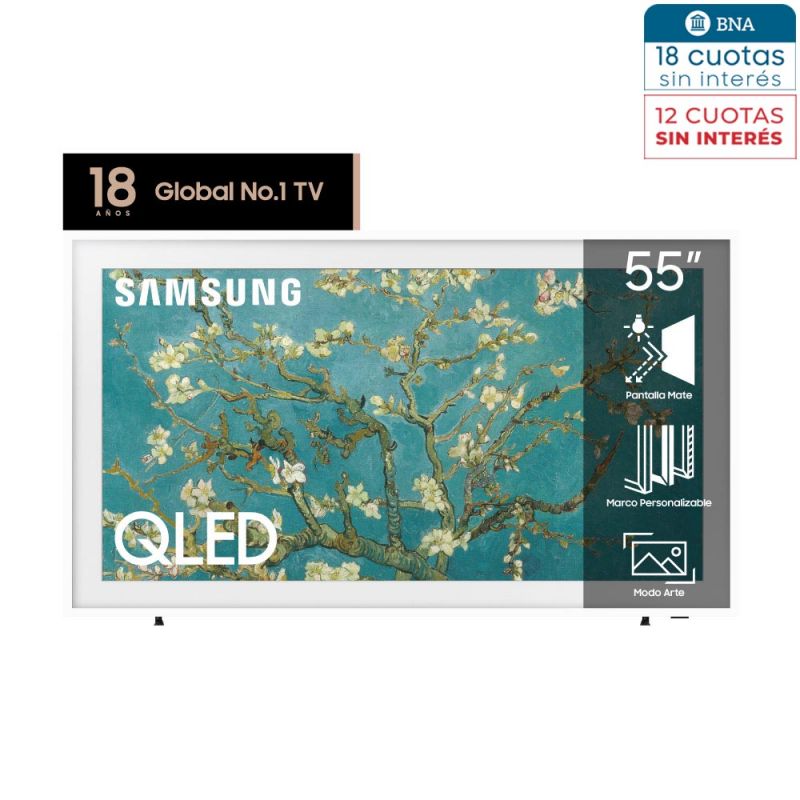 Smart TV 55" Samsung The Frame QLED 4K UHD QN55LS03BAGCZBB Blanco