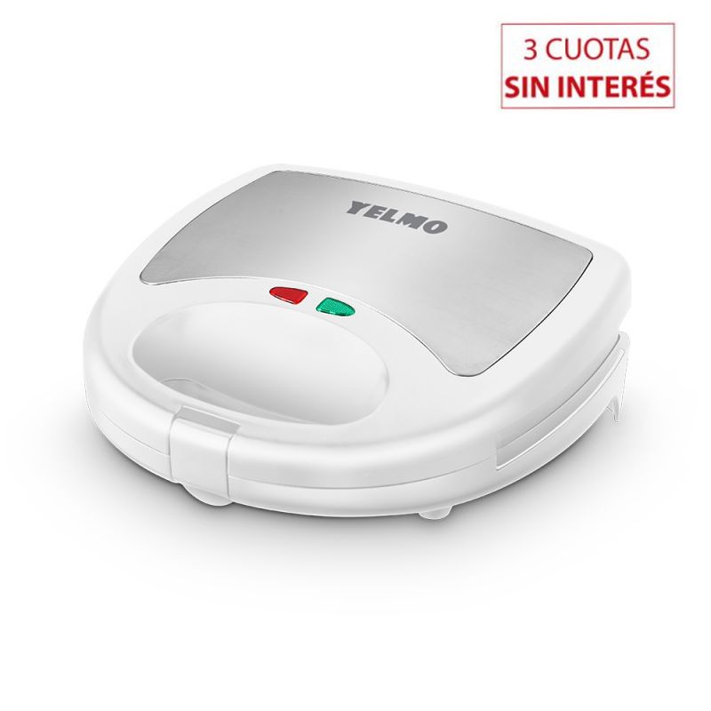Sandwichera Eléctrica 3 en 1 Yelmo SW-1801Blanco