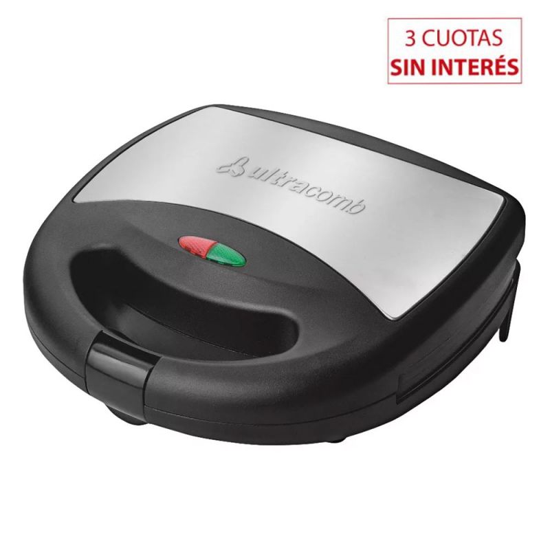 Sanwichera 3 en 1 Ultracomb SW2801 Negro