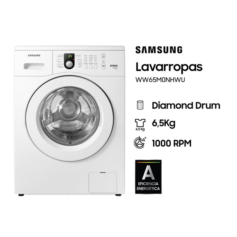 Lavarropas Automático Samsung SAWW65MONHWU 6.5kg 1000rpm Blanco