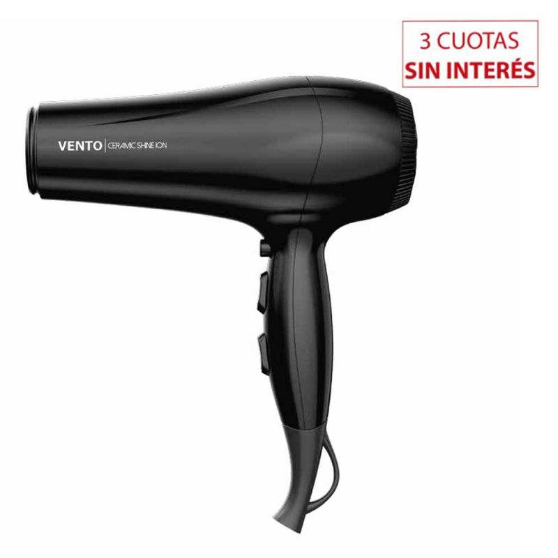 Secador de Cabello Gama Vento Ceramic Shine Ion 2200W Negro