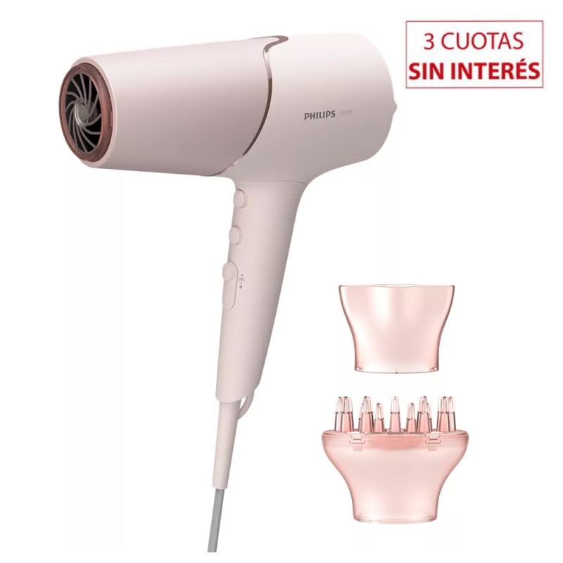 Secador de Cabello Philips BHD530/00 ThermoShield Perla
