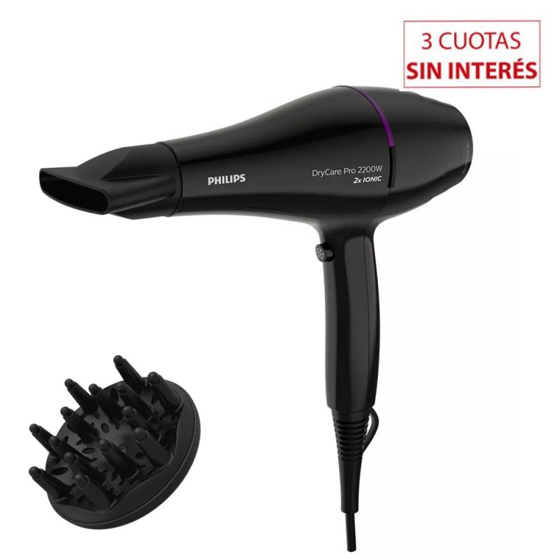 Secador de Cabello Philips Dry Care BHD274/00 Negro