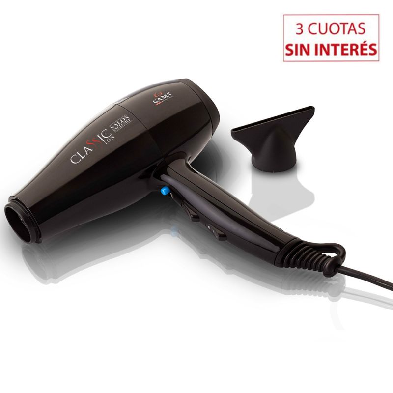 Secador de Cabello Profesional Gama Classic 2200W Negro