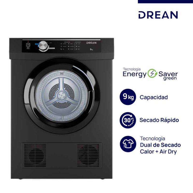 Secarropas por Calor 9kg Drean SED090VGCL0 Gris