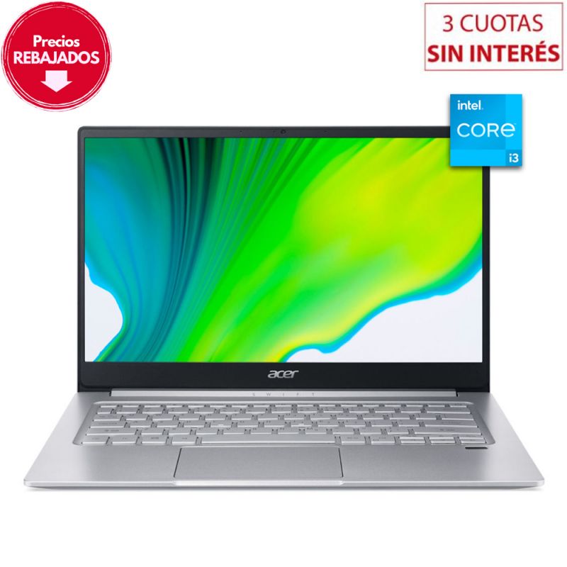Notebook 14" Acer Swift 3 SF314-59-38/511 Intel 8/256GB Silver