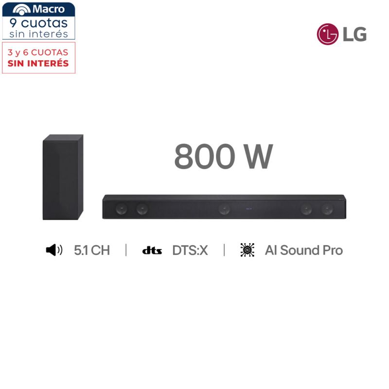 Soundbar + Subwoofer Bluetooth LG SH7Q 800W Negro