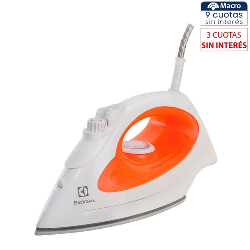 Plancha Vapor Electrolux SIL30 Blanco con Naranja