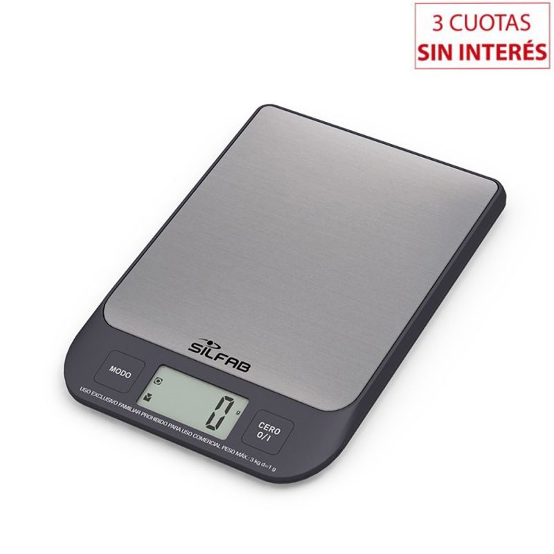 Balanza de Cocina Digital Silfab BC305 Antihuellas
