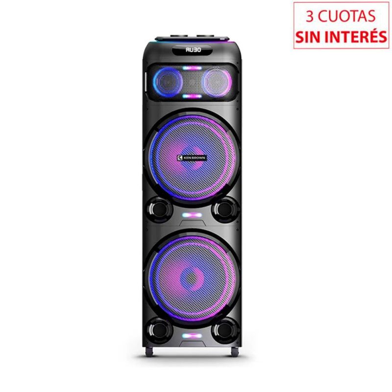 Sistema de Audio Bluetooth Ken Brown Inferno 300W RMS - 65000W PMPO Negro