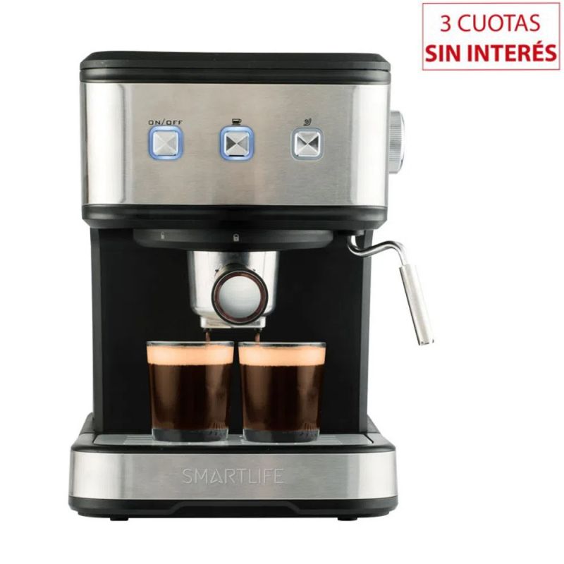 Cafetera Dual Smartlife SL-EC8501 20Bar Negro con Inox