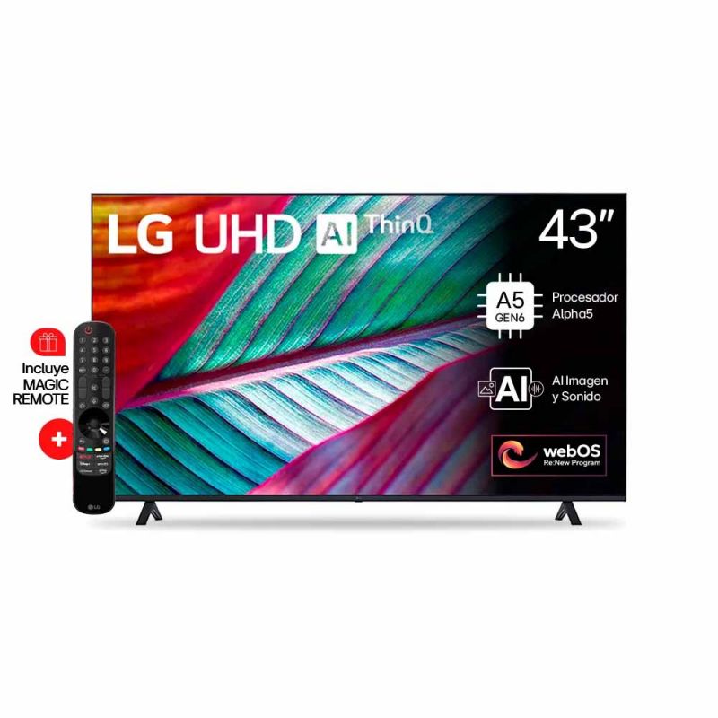 Smart TV 43" LG 43UR8750PSA 4K UHD ThinQ AI Negro