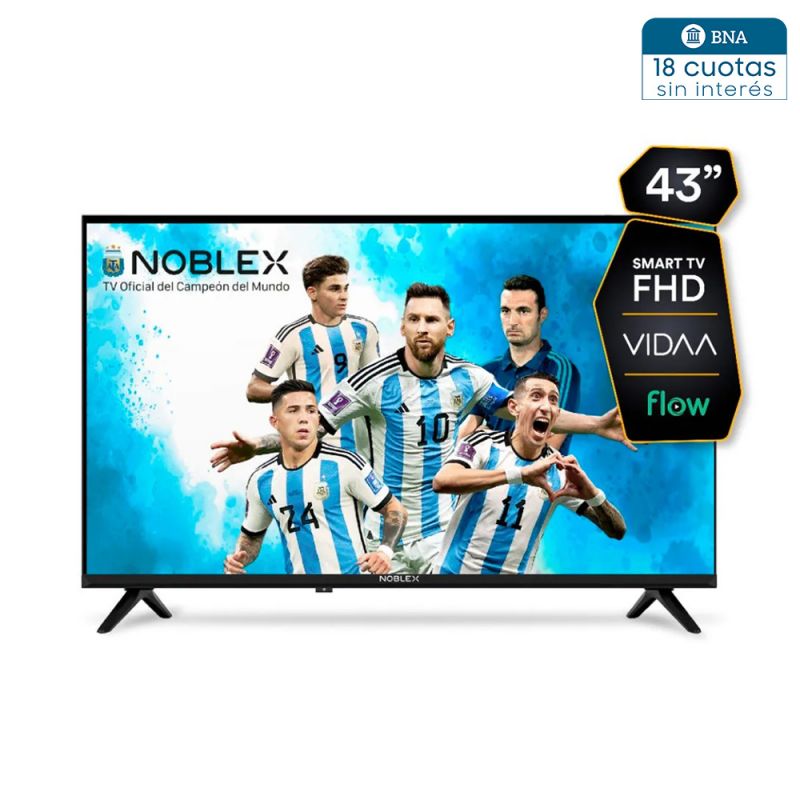 Smart TV 43" Noblex FHD DV43X5150 VIDAA Negro