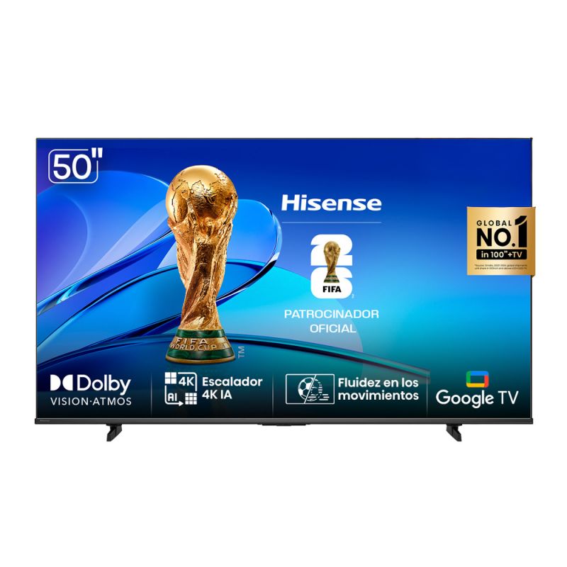 Smart TV 50" Hisense QLED 4K 50Q6N Google TV Negro