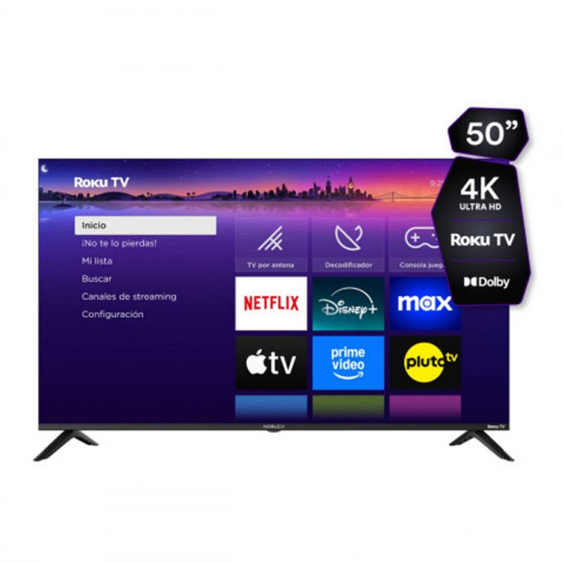 Smart TV 50" Noblex 4K DB50X3500 Roku Negro