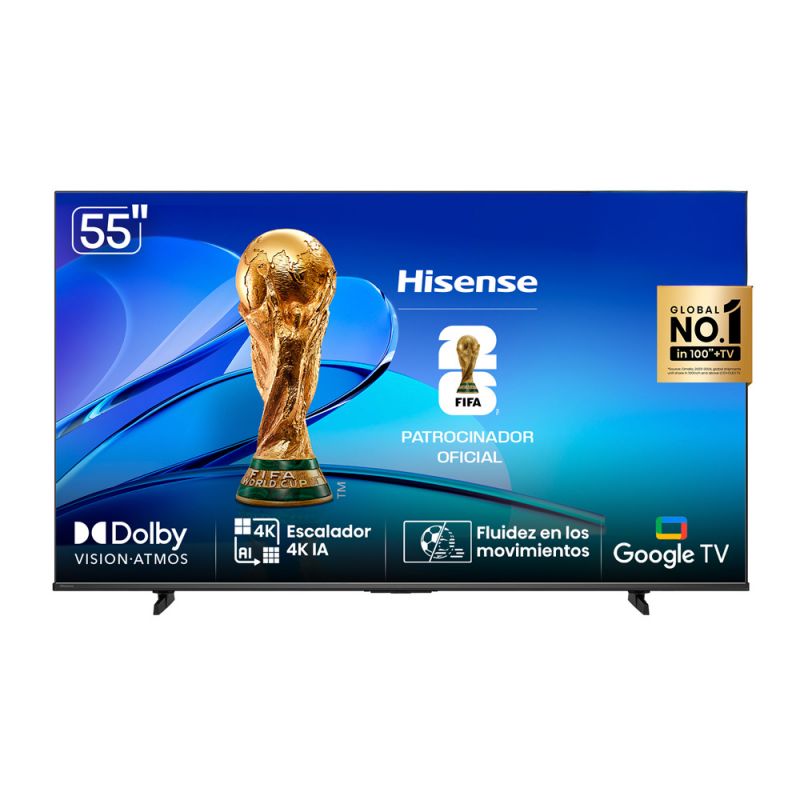 Smart TV 55" Hisense QLED 4K 55Q6N Google TV Negro