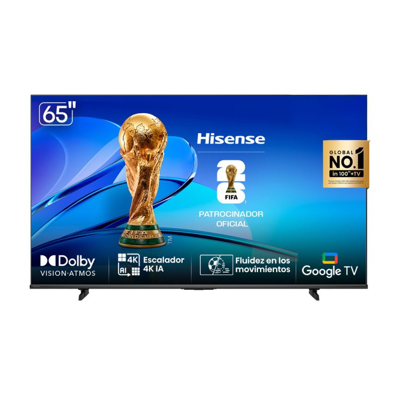 Smart TV 65" Hisense QLED 4K 65Q6N Google TV Negro