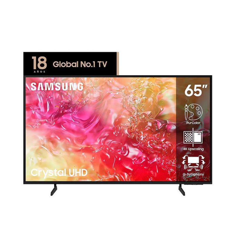 Smart TV 65" Samsung 4K UHD Crystal UN65DU7000GCZB Negro