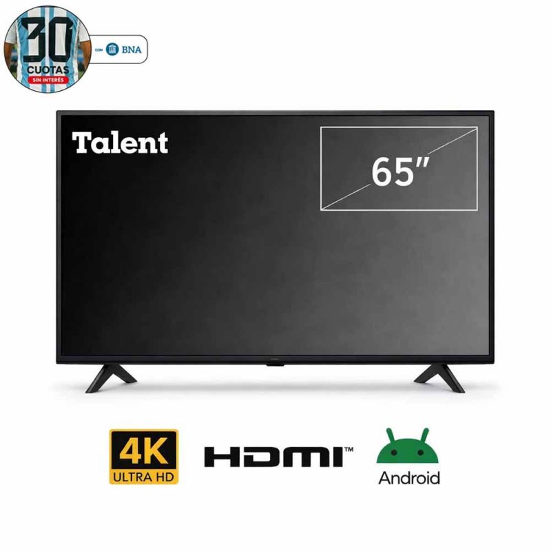 Smart TV 65" Talent 4K UHD 65TAL4K Android Negro
