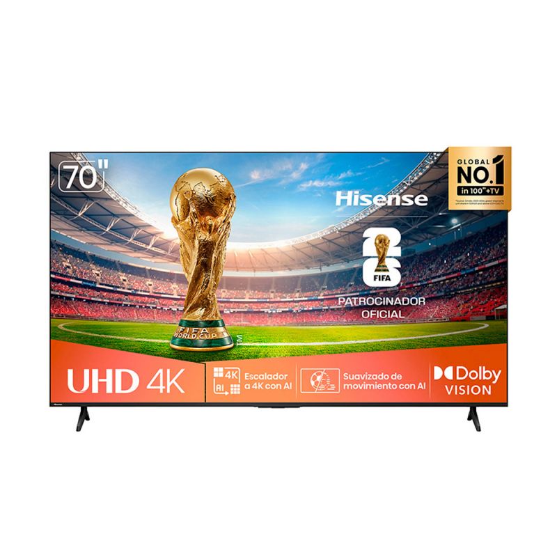 Smart TV 70" Hisense 4K UHD 70A6NV VIDAA OS Negro