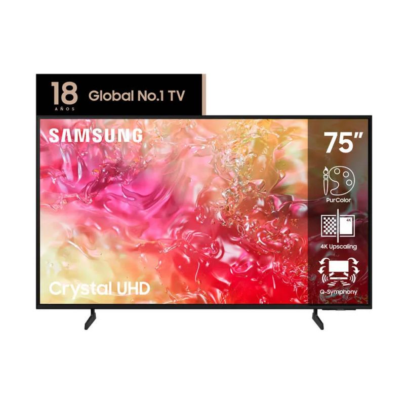 Smart TV 75" Samsung 4K UHD CRYSTAL UN75DU7000GCZB Negro