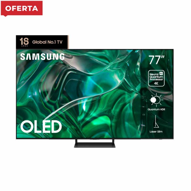 Smart TV 77" Samsung OLED 4K UHD QN77S90CAGCZB Negro