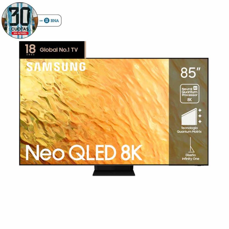Smart TV 85" Samsung Neo QLED 8K QN85QN800BGCZB Negro