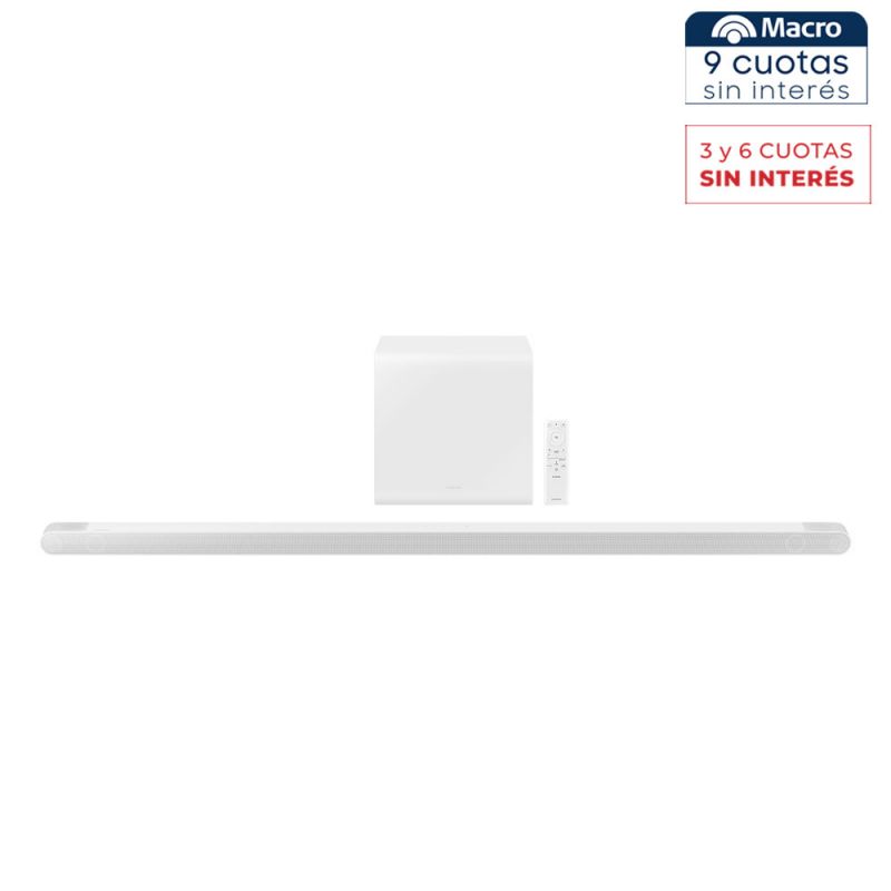 SoundBar Ultra Slim + Subwoofer Samsung HW-S801B/ZB Bluetooth Blanco