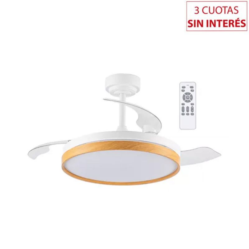 Ventilador Techo Retráctil Luz LED Star Trak STVT42-BA Bambu