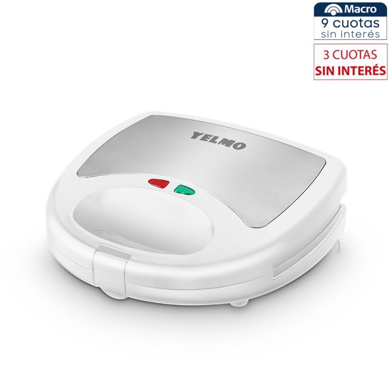 Sandwichera Eléctrica 3 en 1 Yelmo SW-1801Blanco