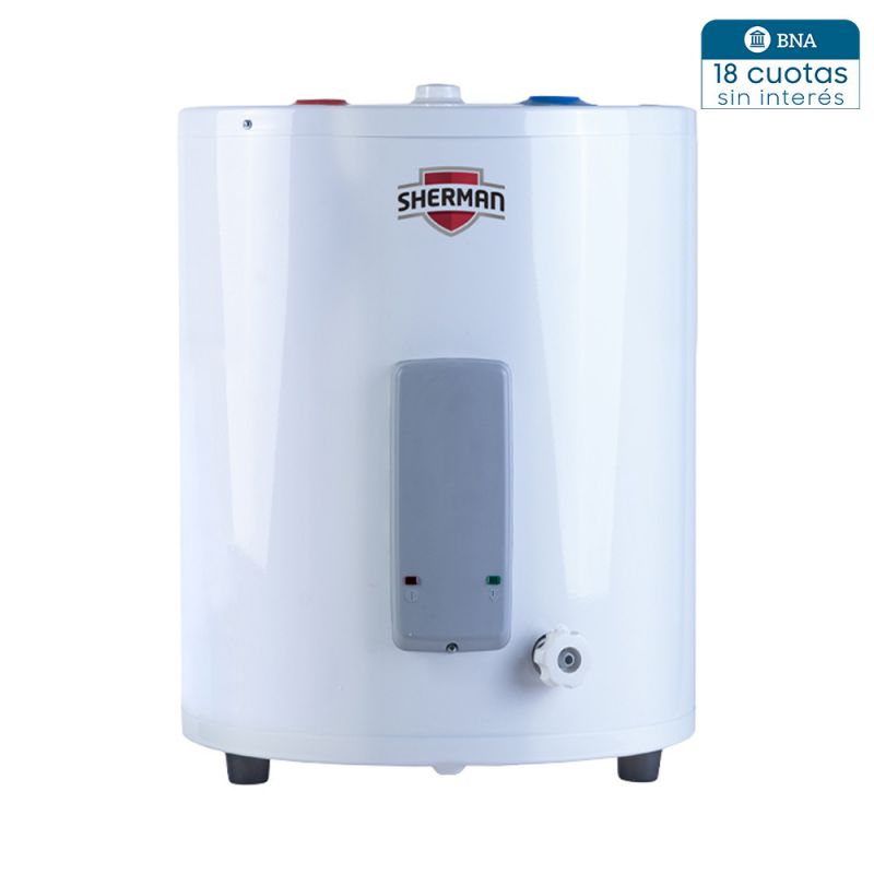 Termotanque Eléctrico 55Lts Sherman TEPC055ESHK2 Pie C/Superior Blanco
