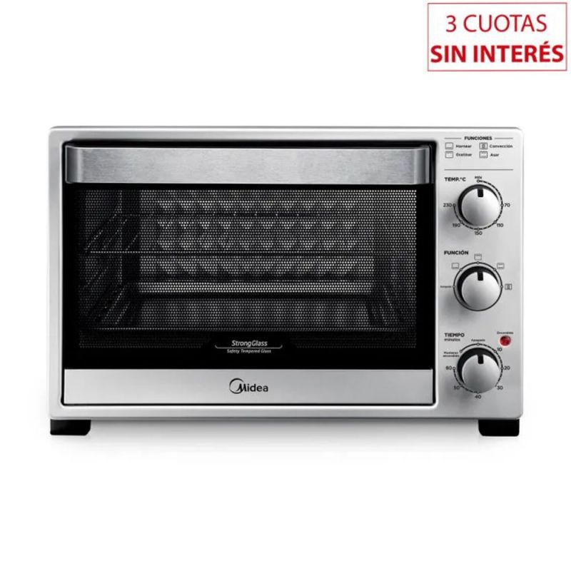 Horno Eléctrico 32Lts Midea TO-M332SAR1 Grill + Convección Silver