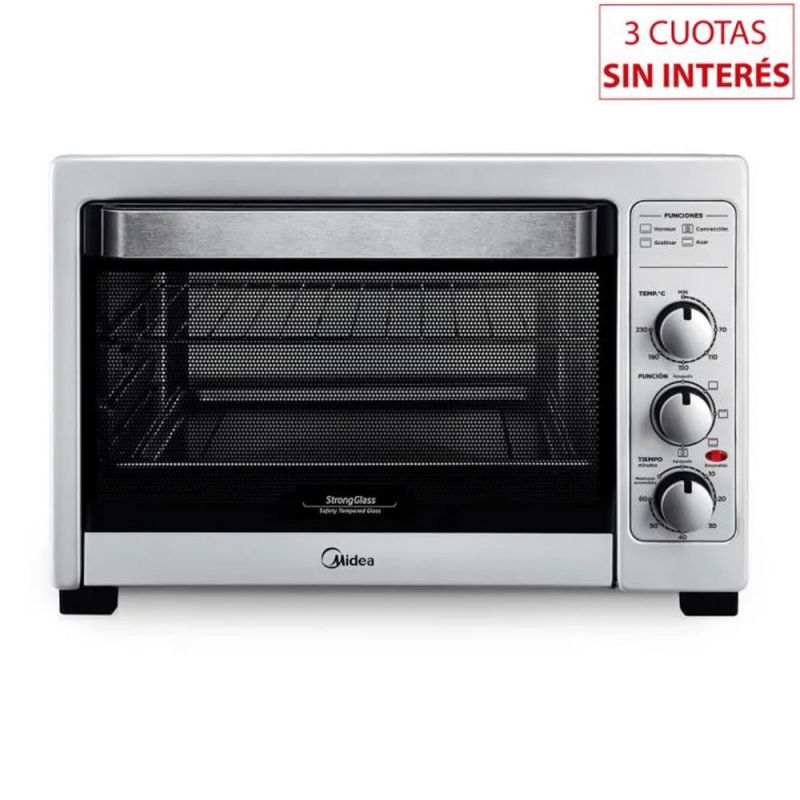 Horno Eléctrico 40Lts Midea TO-M340SAR1 Convección + Grill Silver