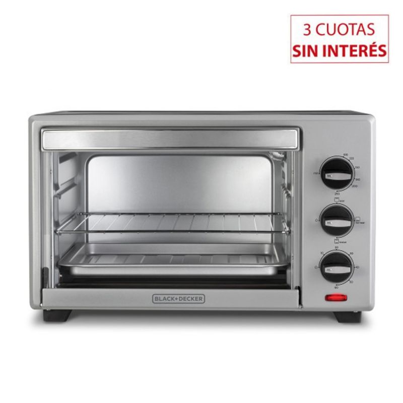 Horno Eléctrico 30Lts Black & Decker TO3000-AR Silver