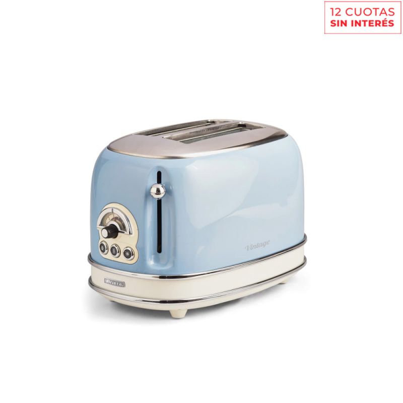 Tostadora Eléctrica Vintage Ariete PA-TO155CE-I Celeste