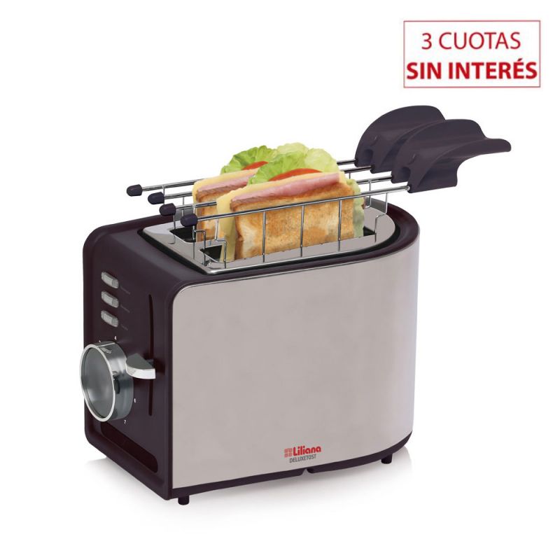 Tostadora Liliana Deluxetost AT906 Inox/Negro
