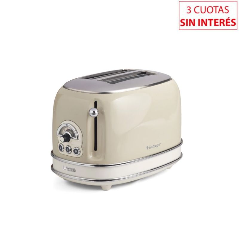Tostadora Eléctrica Vintage Ariete PA-TO155BEE-I Beige