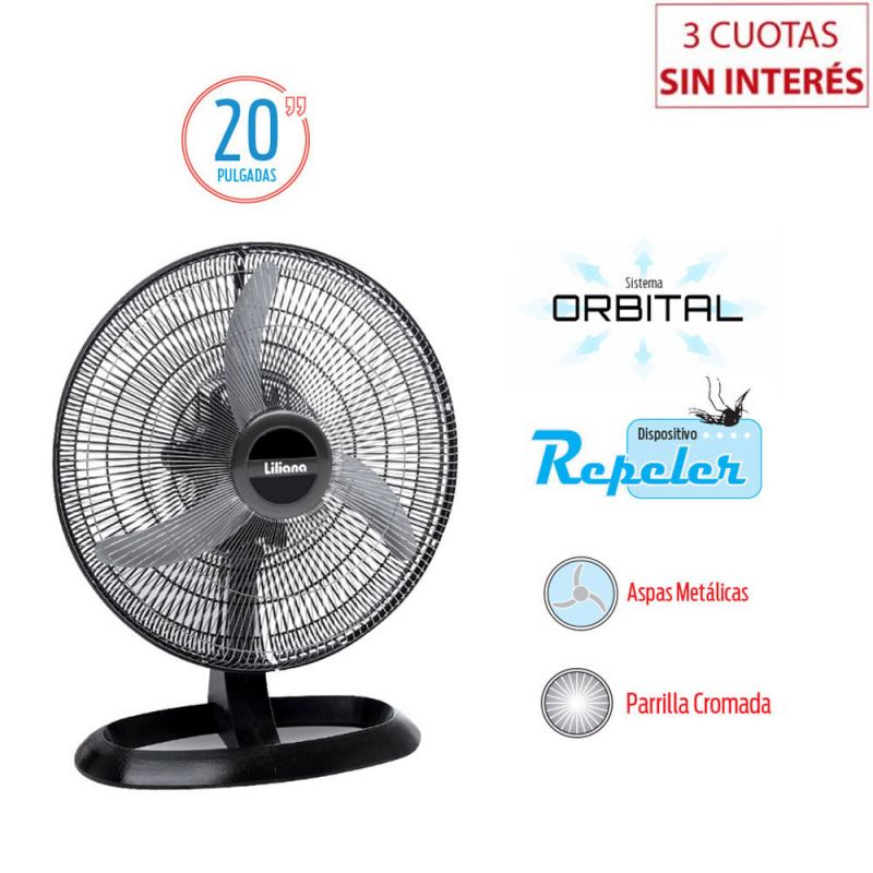 Turboventilador 20" Liliana VOTR20 Negro