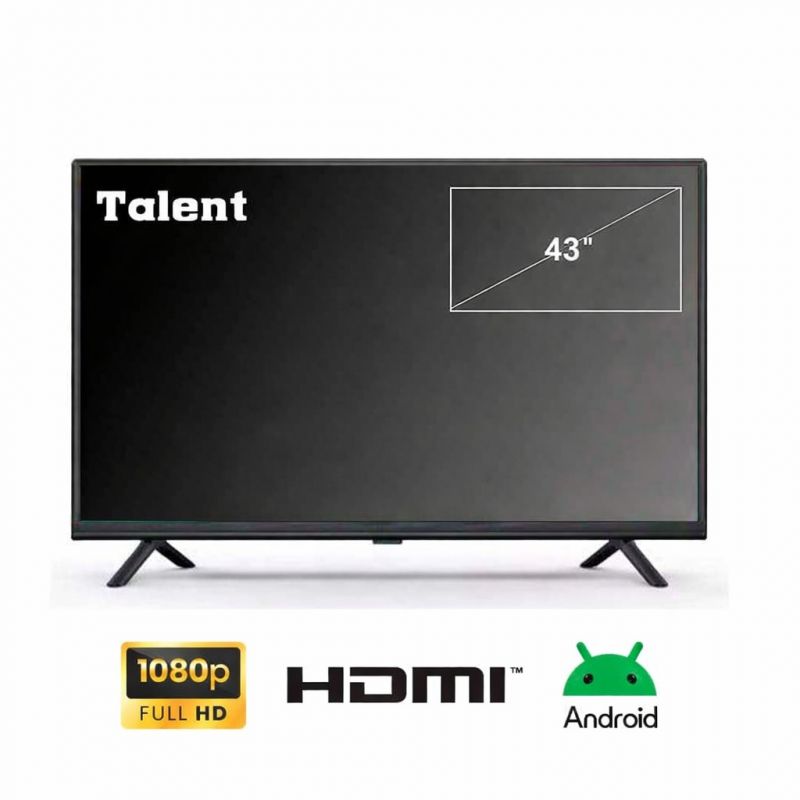 Smart TV 43" Talent 4K UHD 43TAL4K Andriod Negro