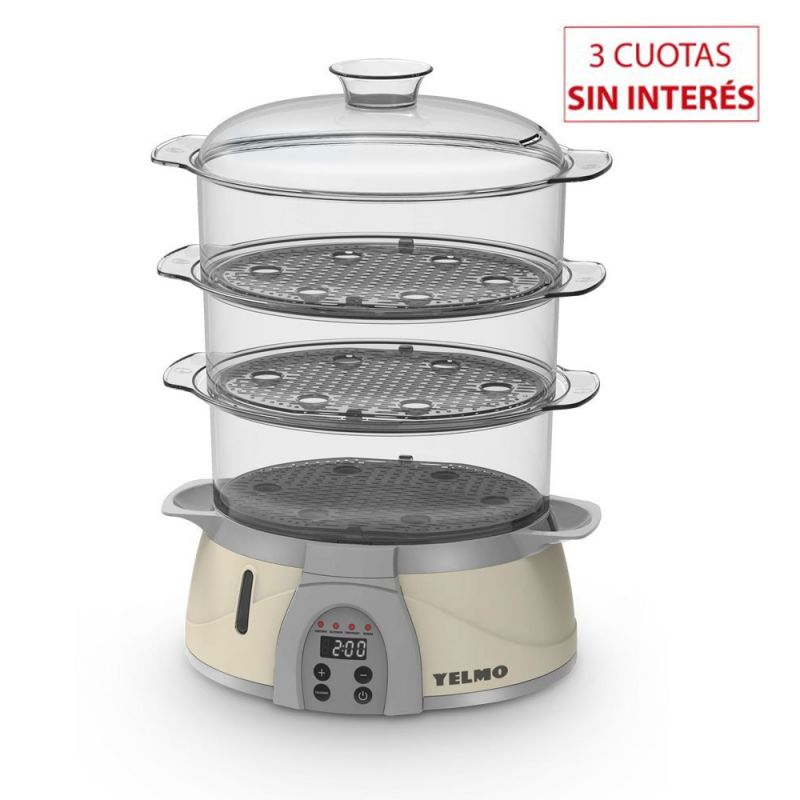 Vaporera Eléctrica Digital Yelmo VP-5601 Beige