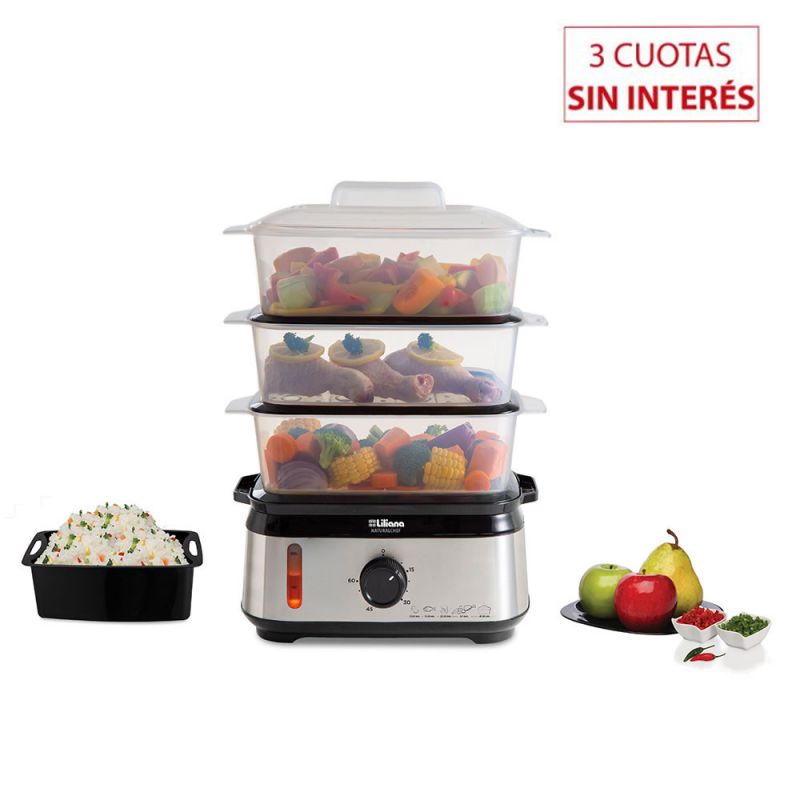 Vaporiera Eléctrica Liliana Naturalchef AV925 Inox