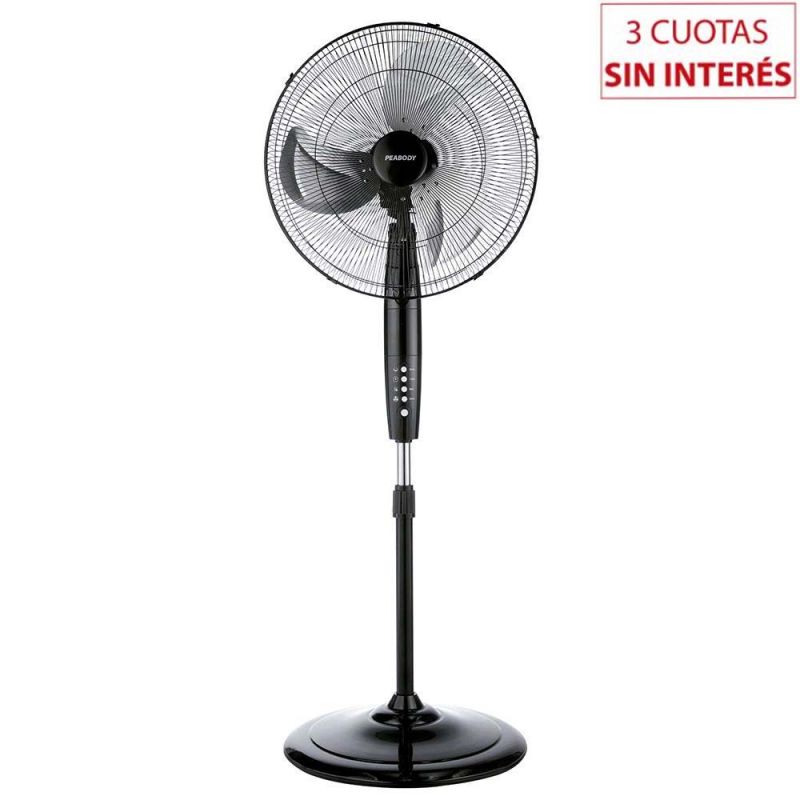 Ventilador de Pie 20" Peabody PE-VP350 C/Remoto Digital Negro