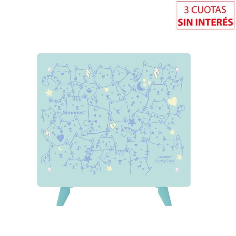 Vitroconvector Peabody Simones Cats PE-VC10S4 1000W Celeste