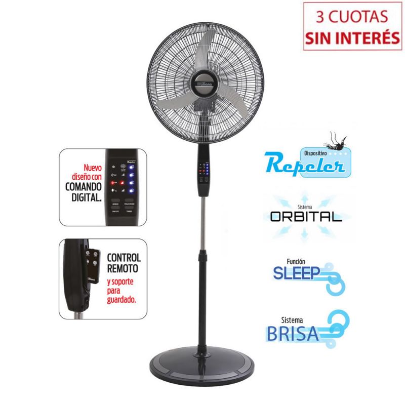 Ventilador de Pie 20" Liliana VPD20R Orbital C/Repeler