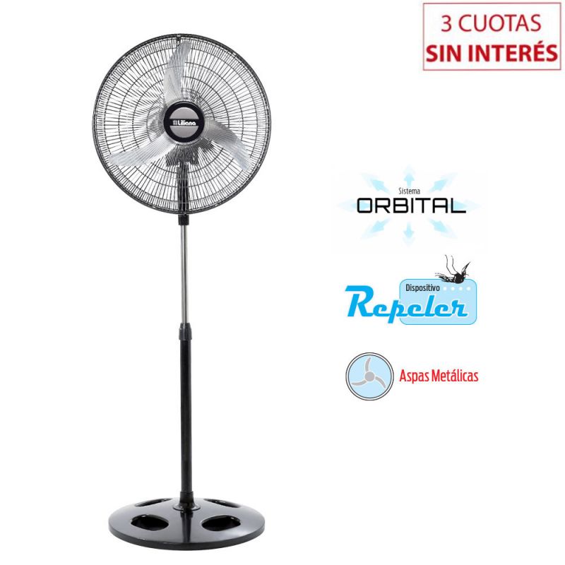 Ventilador de Pie 20" Liliana VPM2016 Aspas Metalicas C/Repeler
