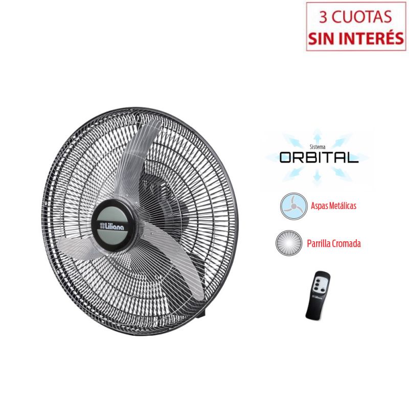 Ventilador de Pared Orbital 20"  Liliana VWC2016 c/Remoto Cromado